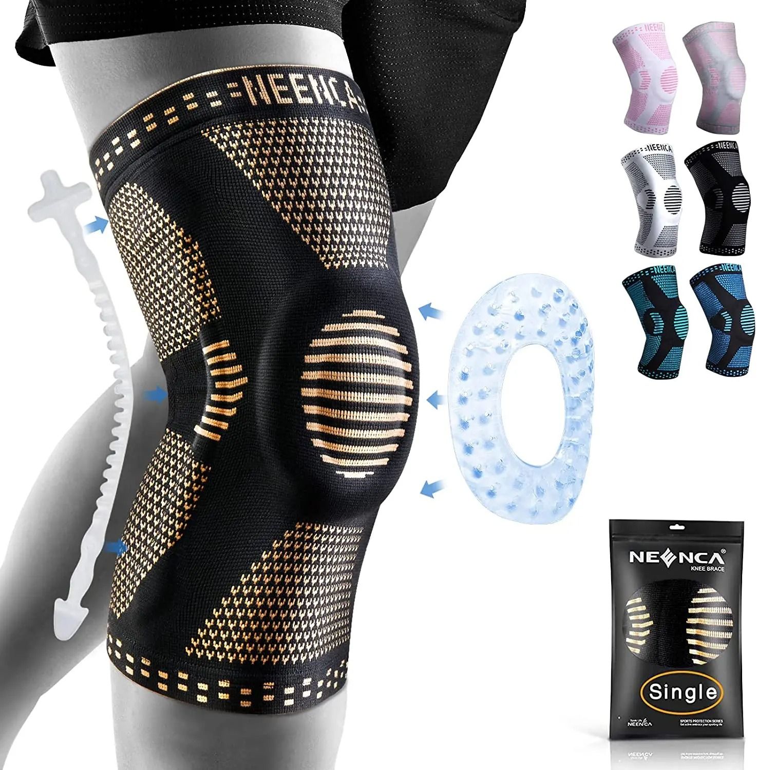 Copper Knee Support With Patella Gel Pad Side Stabilizers For Pain Relief And Joint Support 7