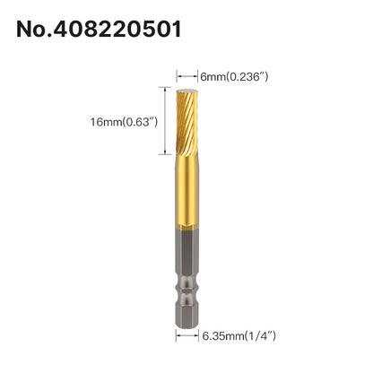 Professional Rotary File Set with Hexagon Shank, Titanium Coated Carbide Burrs for Metal Grinding, Wood Carving