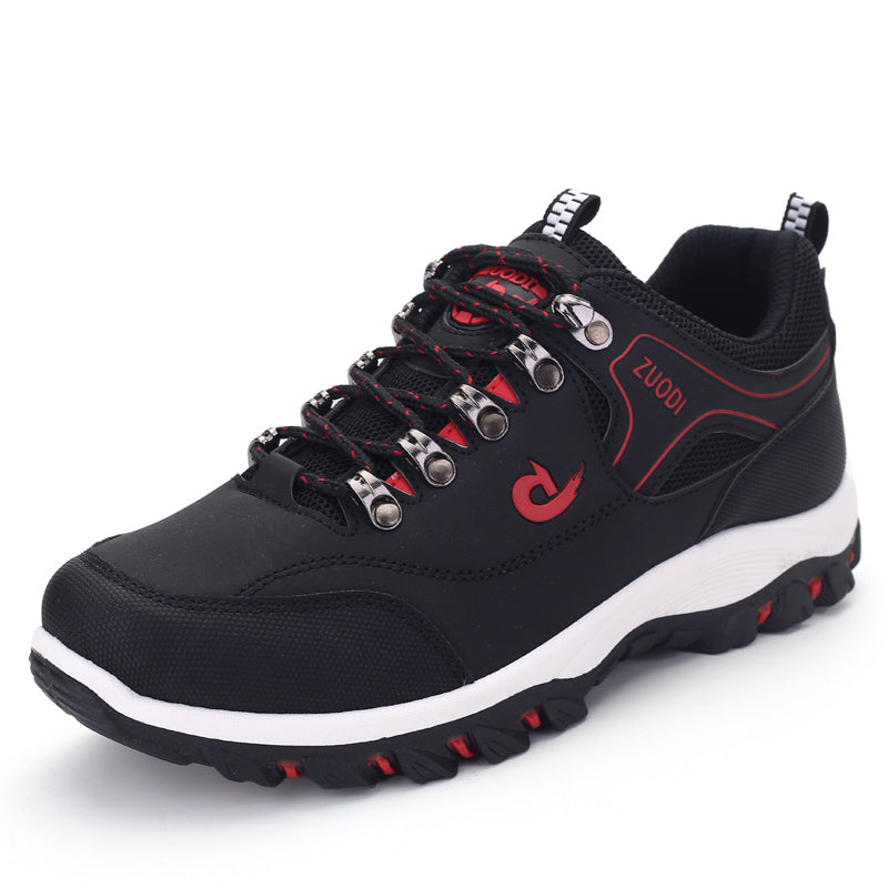 Mens Genuine Leather Casual Shoes, Lightweight Tennis & Walking Sneakers for Spring, Autumn, and Winter