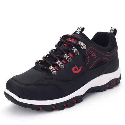 Mens Genuine Leather Casual Shoes, Lightweight Tennis & Walking Sneakers for Spring, Autumn, and Winter