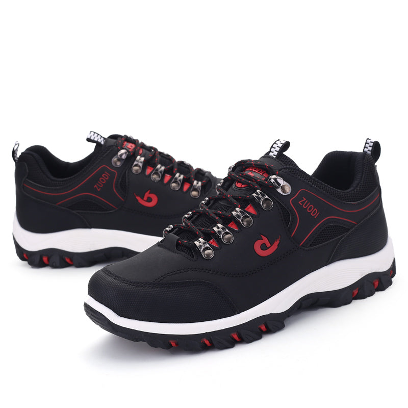 Mens Genuine Leather Casual Shoes, Lightweight Tennis & Walking Sneakers for Spring, Autumn, and Winter