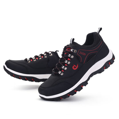 Mens Genuine Leather Casual Shoes, Lightweight Tennis & Walking Sneakers for Spring, Autumn, and Winter