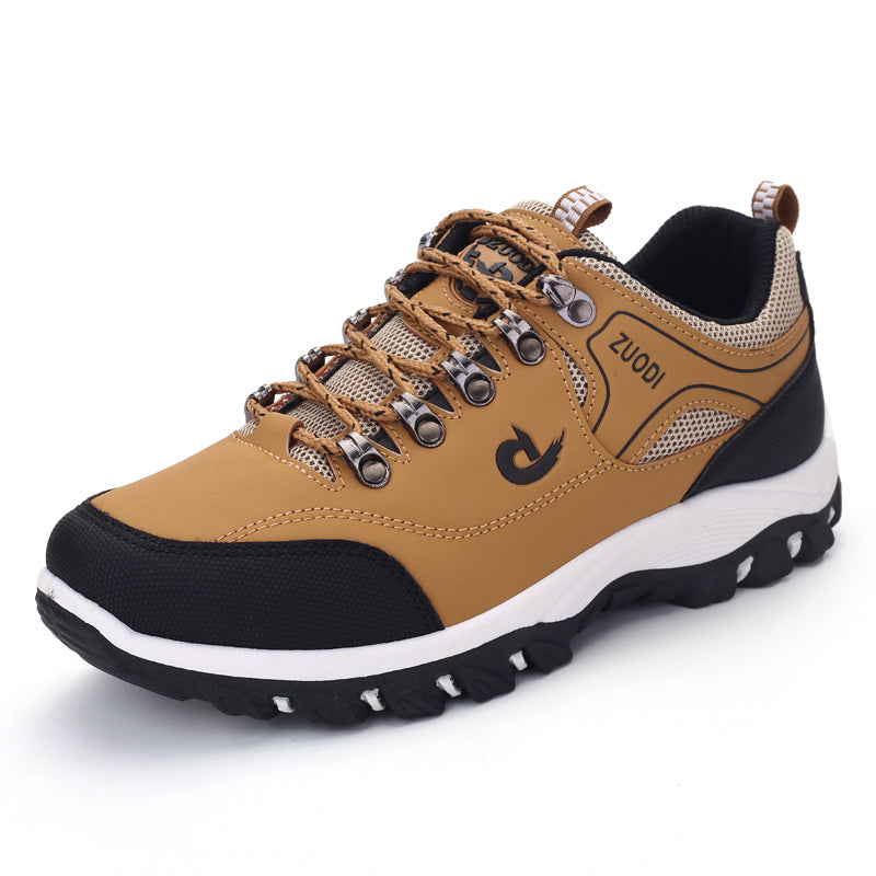Mens Genuine Leather Casual Shoes, Lightweight Tennis & Walking Sneakers for Spring, Autumn, and Winter