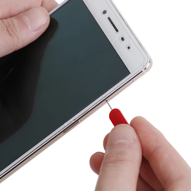 10PCS Anti-lost Red Mobile Phone Sim Card Pin Tray Removal Needle, Ejector Opener Key Tool for iPhone, Samsung, Huawei