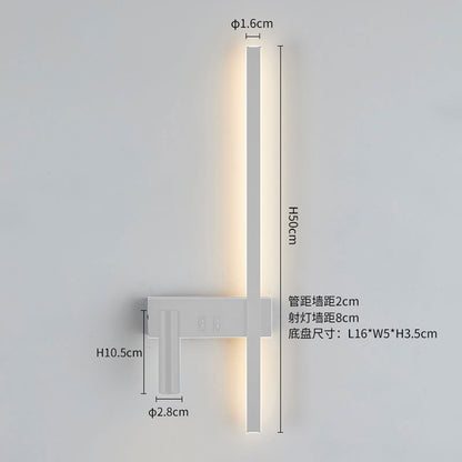 Wall lamp Nordic modern black and white minimalist living room sofa background wall decorative lamp light luxury bedroom bedside