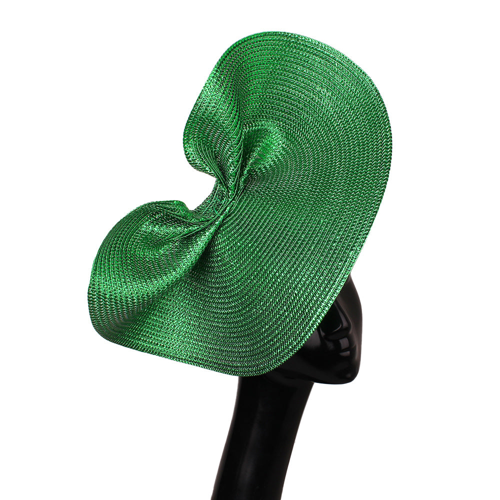Ladies Glitter Gold Summer Wedding Fascinator Chapeau Hats, Vintage Elegant Headbands, Church Cap Fedora Bridal Headwear