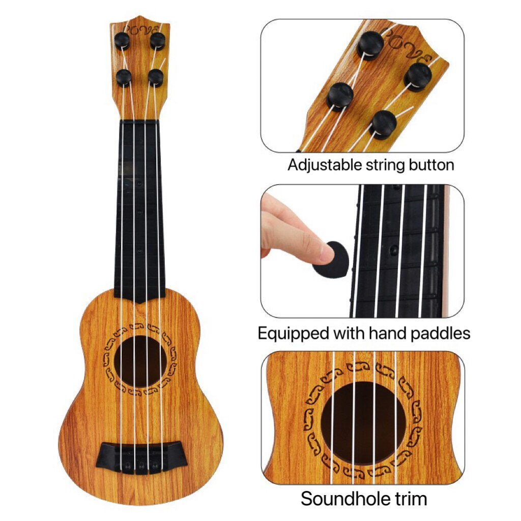 Kids Guitar Toy For Beginners Elementary Musical Instrument With Paddles Simulating Yukrili Music T 1