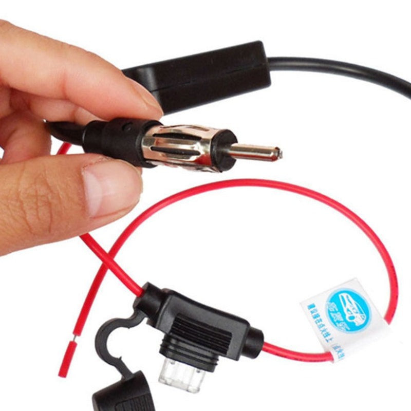 Car Antenna Radio FM Booster Amp, Universal Practical FM Signal Amplifier & Anti-Interference Automobile Parts