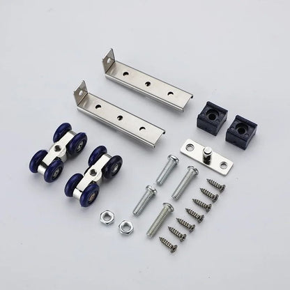 Sliding Door Roller Pulley Set With Four Wheels For Home Use 3