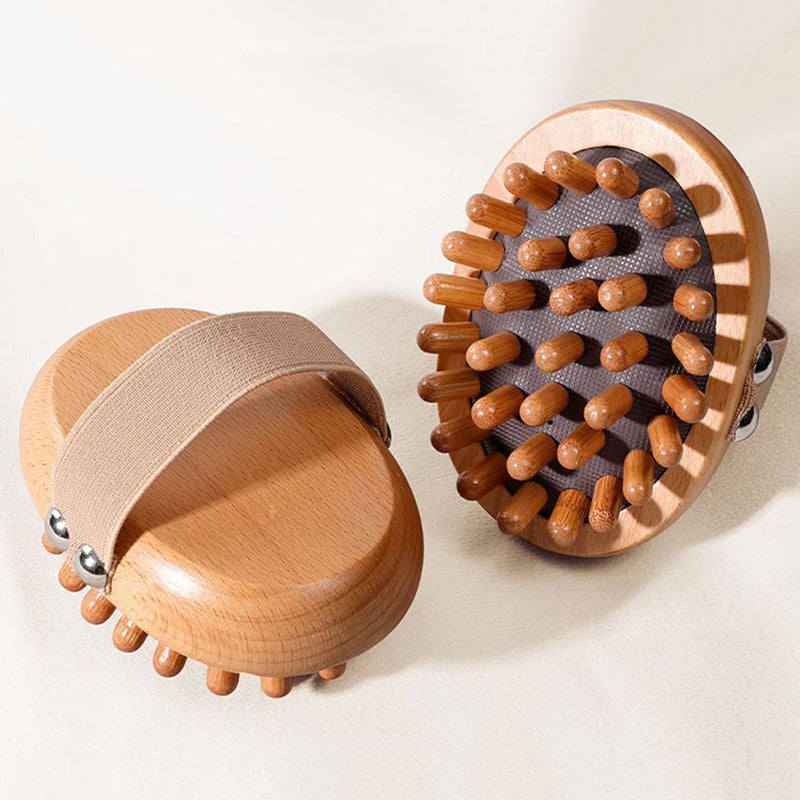 Soothing Wooden Body Massager  Scalp Massage Brush Air Cushion Anti Cellulite Brush For Lymphatic D 5