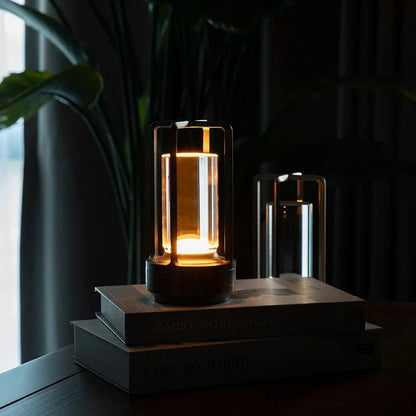 Aluminum Alloy Rechargeable Touch Table Lamp With Crystal Design 2