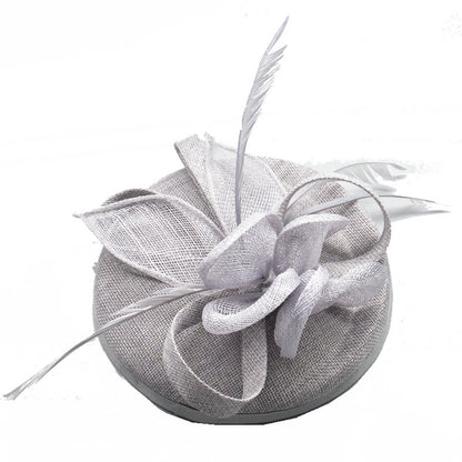 Elegant Women Wedding Fascinator Hat, Fashion Party Church Headpiece, Cocktail Feather Pillbox Headwear Hair Accessories