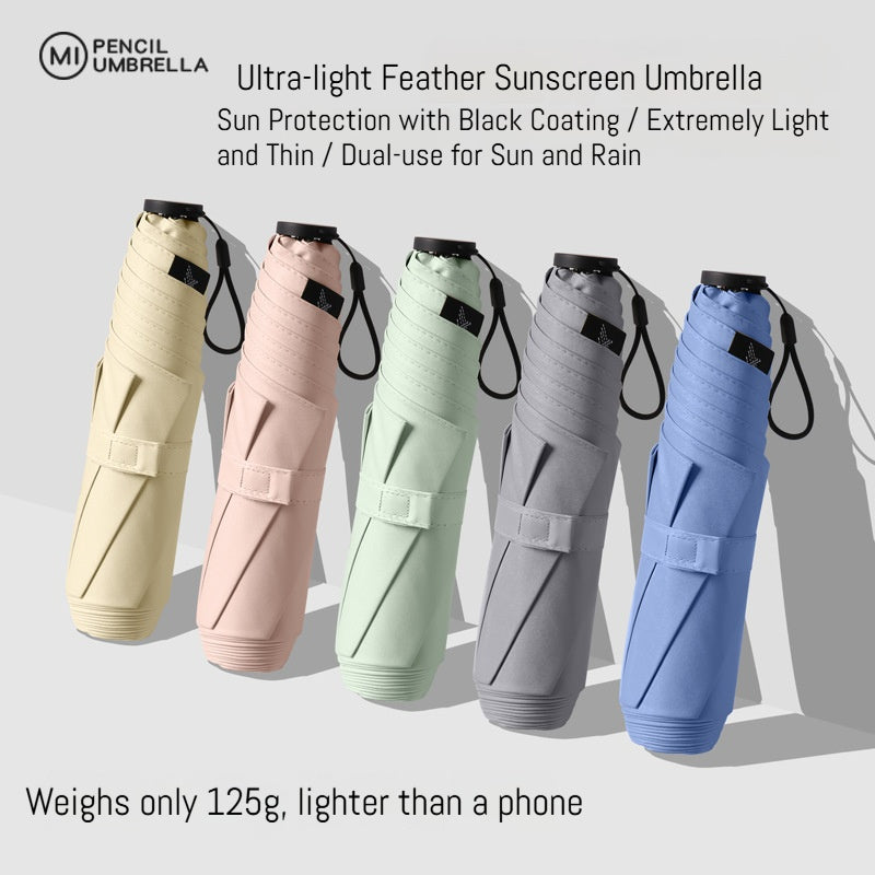 125g Japanese Style Portable Manual Umbrella, UPF 50+ Sun Protection & Weather Resistant