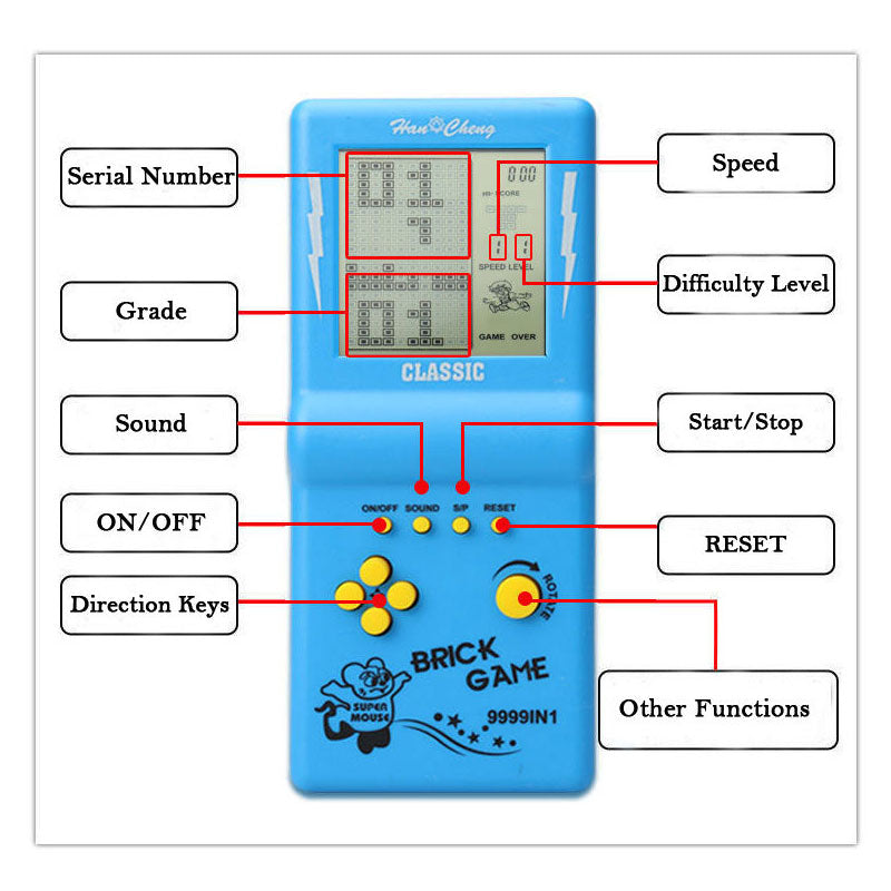 Childrens Classic Retro Handheld Game Players For Tetris Console Large Screen Portable Nostalgic Po 4