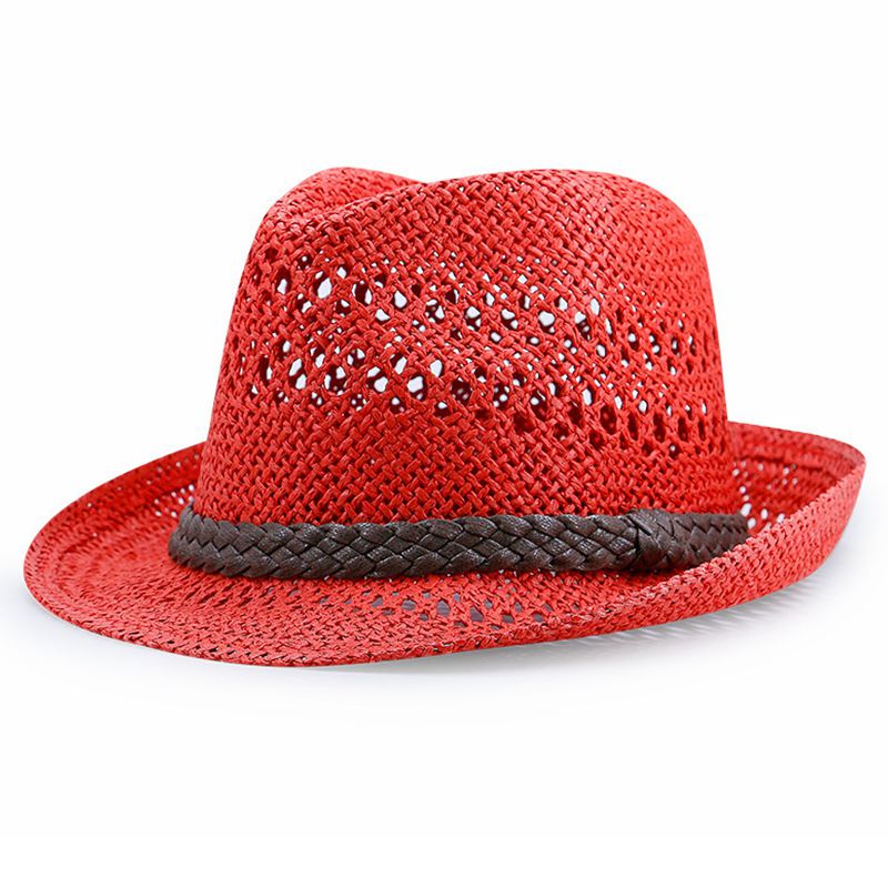 Women Summer Fashion Sun Cap, High Quality Paper Straw Hat, Dad Jazz Hat Men Cool Fedora Lightweight Wide Brim