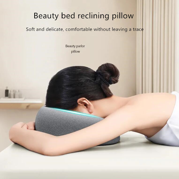 Ergonomics Lying Down Pillow, Memory Foam Breathable Head, Face Rest Support for Massage, Spa, and Beauty Salon