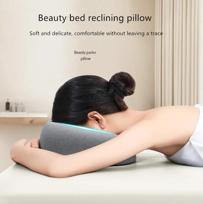 Ergonomics Lying Down Pillow, Memory Foam Breathable Head, Face Rest Support for Massage, Spa, and Beauty Salon