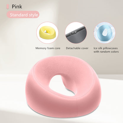 Ergonomics Lying Down Pillow, Memory Foam Breathable Head, Face Rest Support for Massage, Spa, and Beauty Salon