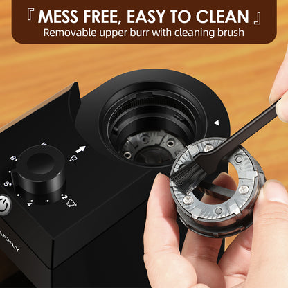 Electric Automatic Burr Mill Coffee Grinder With Adjustable Grind Settings Precision Coffee Bean Gr 4