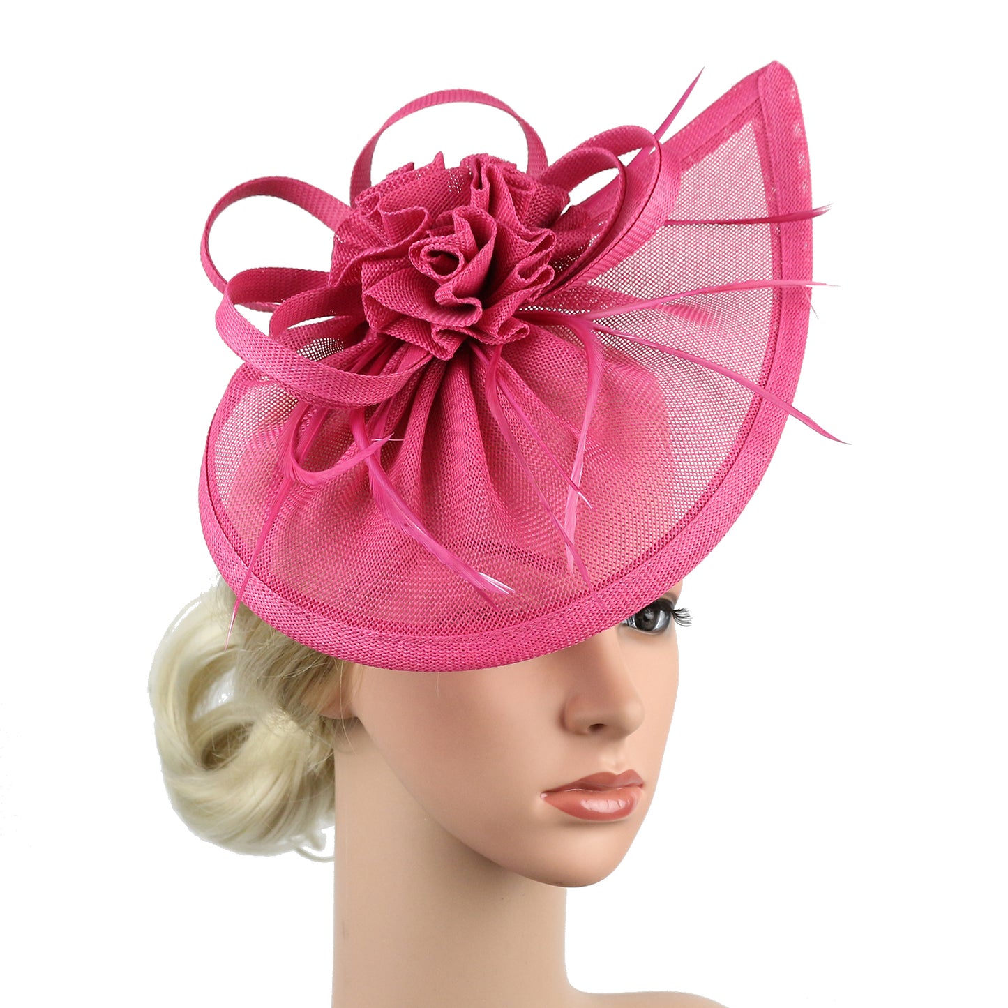 Kentucky Derby Sinamay Fascinator Hat for Women, Tea Party Teardrop Pillbox Hat, Elegant Headband for Cocktail, Wedding