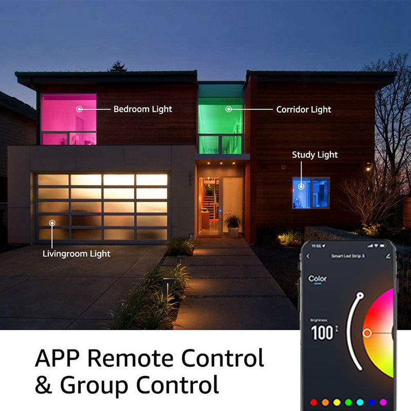 Smart WiFi & Bluetooth RGB LED Controller 12V 4 Pin, Tuya App, Music Sync, DC 5-24V for Smart Home Lighting