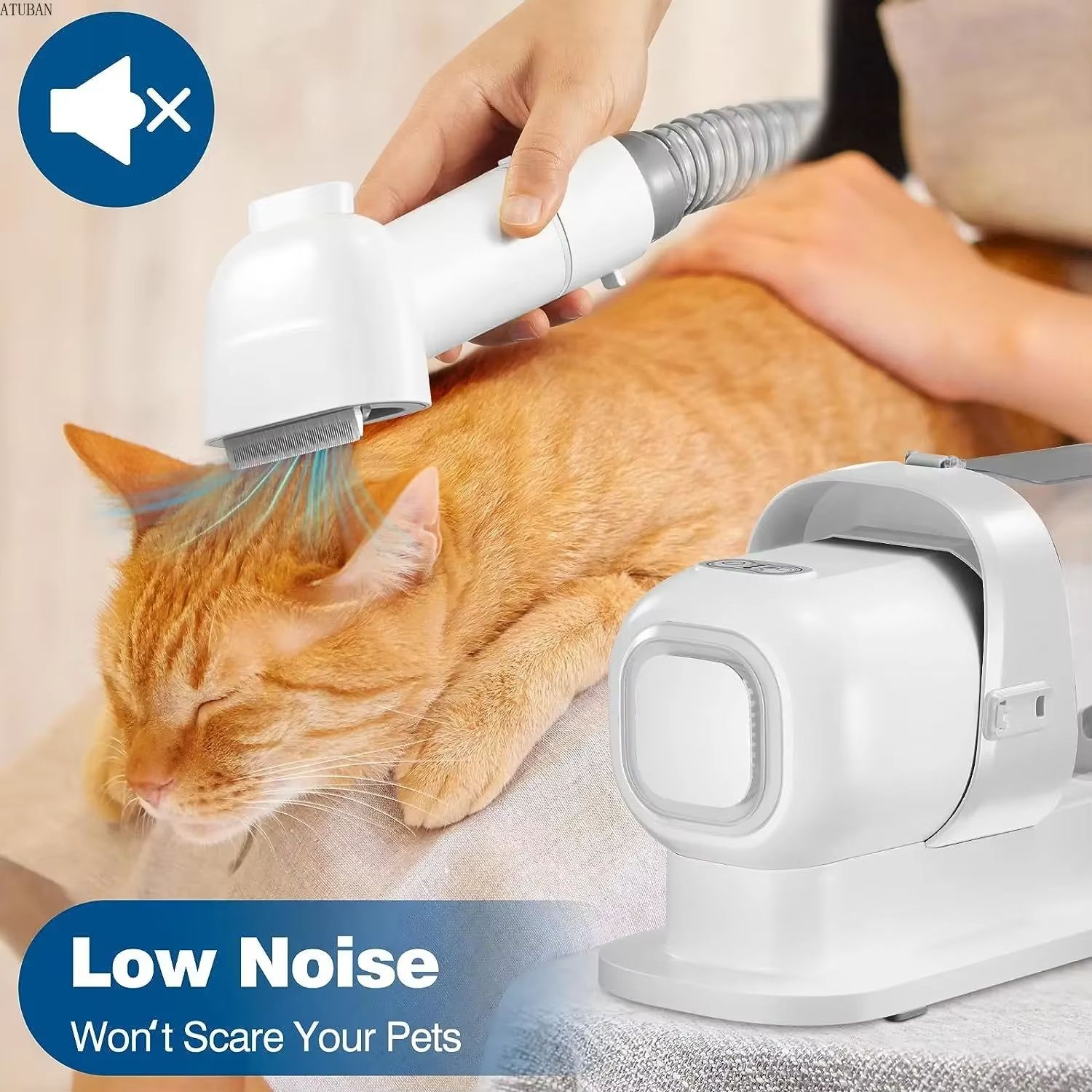 Dog Grooming Vacuum  Pet Grooming Kit With 23L Dust Cup  Low Noise Pet Hair Vacuum Cleaner With 5in 5