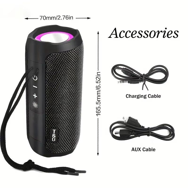 TG227 Portable Wireless Speaker With LED Lamp  Waterproof Outdoor Bluetooth Speaker With FM Radio U 5