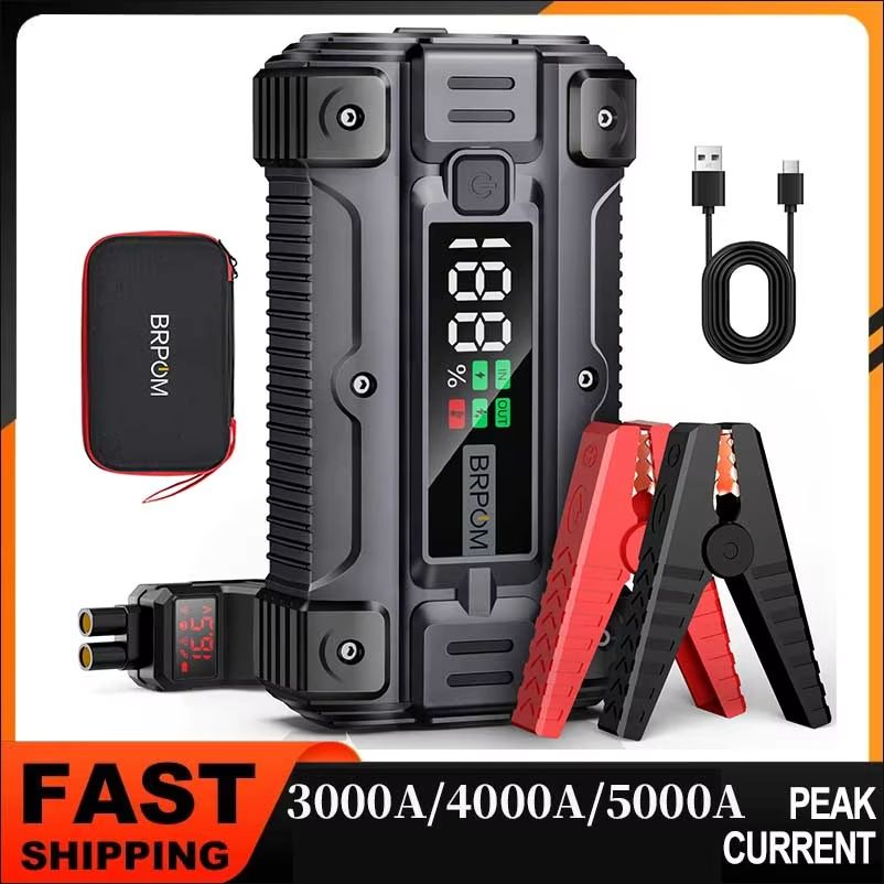 High-Power Car Jump Starter 3000A/4000A/5000A – Portable Battery Booster & Emergency Power Bank for 12V Gasoline and Die