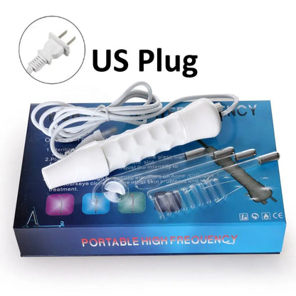 Portable Handheld High Frequency Skin Therapy Wand Machine For Acne Treatment Skin Tightening Wrink