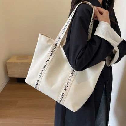 Hot Selling Canvas Shopping Bag, Fashion and Leisure Zipper Women's Tote Bag, New High Quality Large Capacity bag