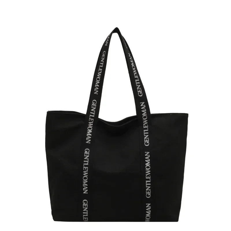 Hot Selling Canvas Shopping Bag, Fashion and Leisure Zipper Women's Tote Bag, New High Quality Large Capacity bag