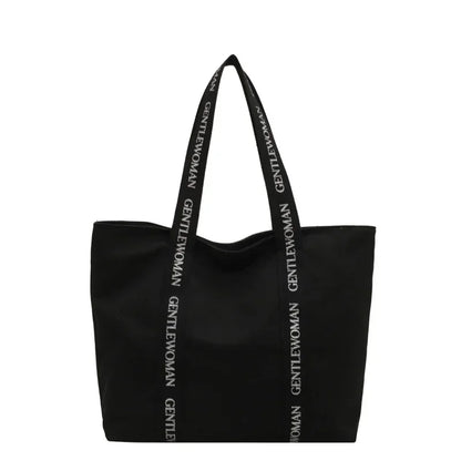 Hot Selling Canvas Shopping Bag, Fashion and Leisure Zipper Women's Tote Bag, New High Quality Large Capacity bag
