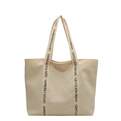 Hot Selling Canvas Shopping Bag, Fashion and Leisure Zipper Women's Tote Bag, New High Quality Large Capacity bag