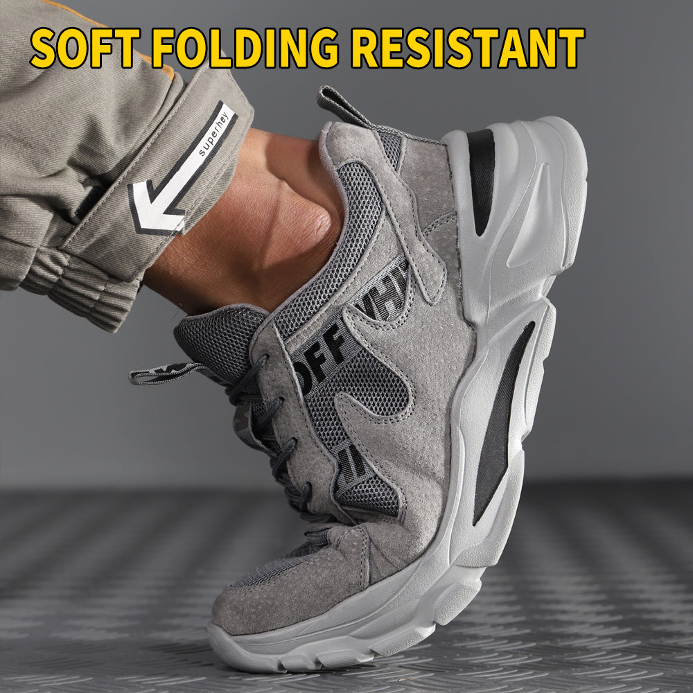 Steel Toe Men Work Safety Shoes AntiPuncture AntiStabbing Wearable Breathable Soft Lightweight Snea 7