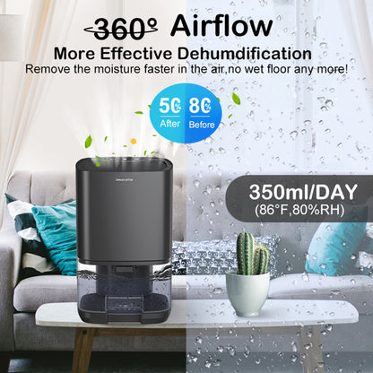 Portable Air Dehumidifier, Mute Mini Moisture Absorber, Air Dryer Machine for Home, Bedroom Office, Kitchen with US Plug