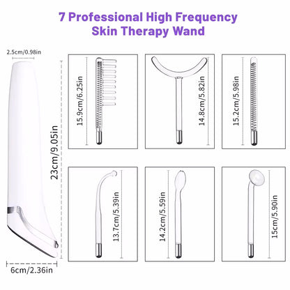 Touch Panel High Frequency Facial Machine for Hair & Face, Argon Electrotherapy Wand for Acne Treatment & Advanced Skin