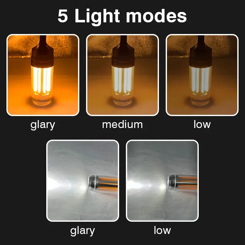 Super Bright Rechargeable LED Portable Light Camping  Work Flashlight With 5 Modes Waterproof Outdo 1