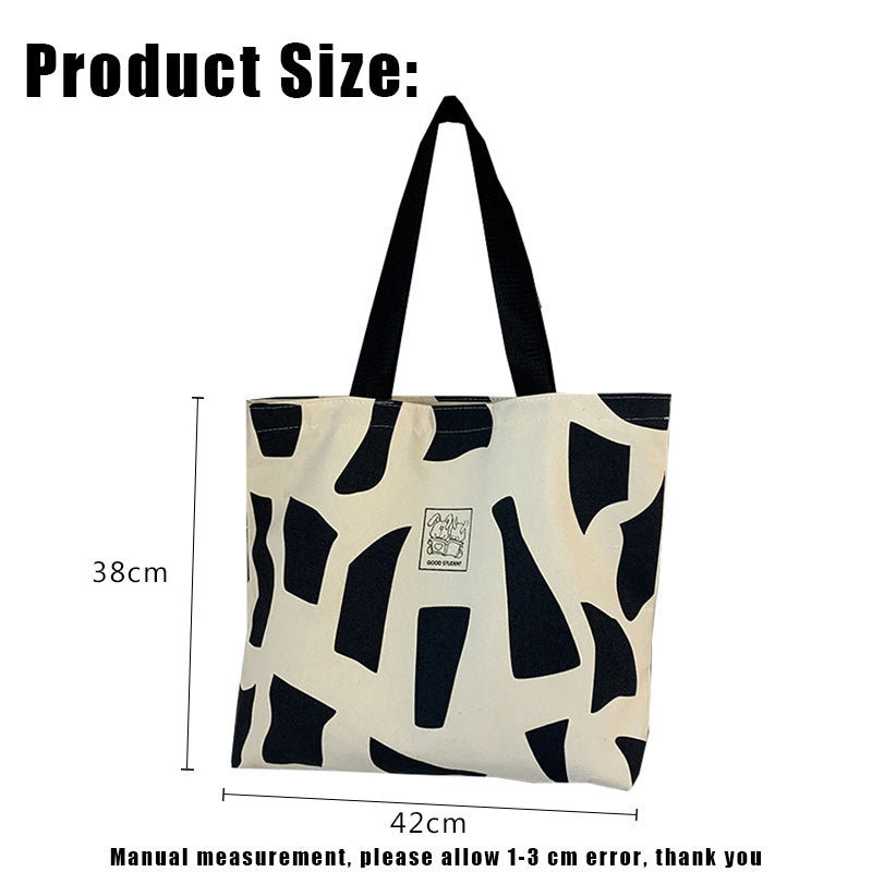 Canvas Shopping Bags, Foldable Eco Reusable Shoulder Bag, Large Zipper Handbag Tote for Women Shopper Pocket