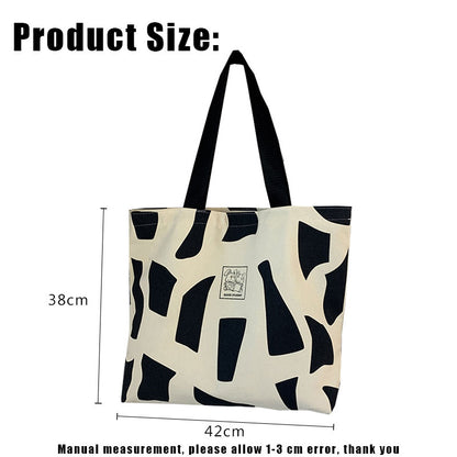 Canvas Shopping Bags, Foldable Eco Reusable Shoulder Bag, Large Zipper Handbag Tote for Women Shopper Pocket
