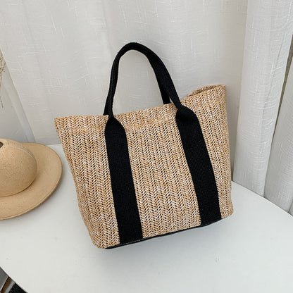Designer Luxury Color Matching Tote Bag, Summer Trend Straw Bags, New Popular Hit Handbags for Women
