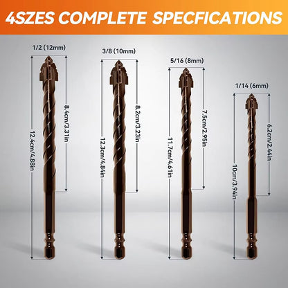 Serrated Drill Bits Set High Strength Special Serrated Twist Bits For Concrete Tile Glass Composite 1