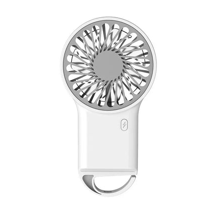 USB Rechargeable Mini Fan, 3-in-1 Foldable Handheld, Desktop, & Hanging Fan with Hook for Outdoor, Office, and Home Use