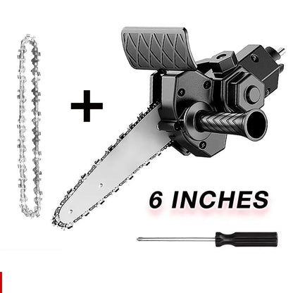 Home Portable Mini Chainsaw Electric Drill Conversion Electric Chain Saw Adapter Tool For Easy Wood 7
