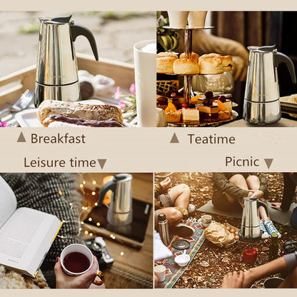 Stove Top Moka Coffee Maker Cups Moka Pot Caffe Machine Espresso Cups Coffee Makers Latte Percolato 1