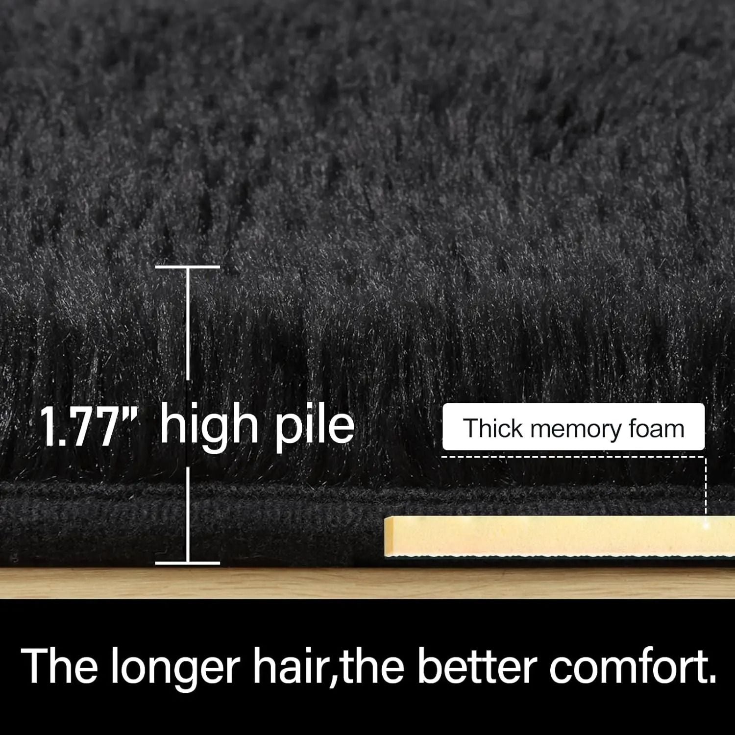 Fluffy Area Rugs Soft Non Slip Carpet For Bedroom And Living Room 2
