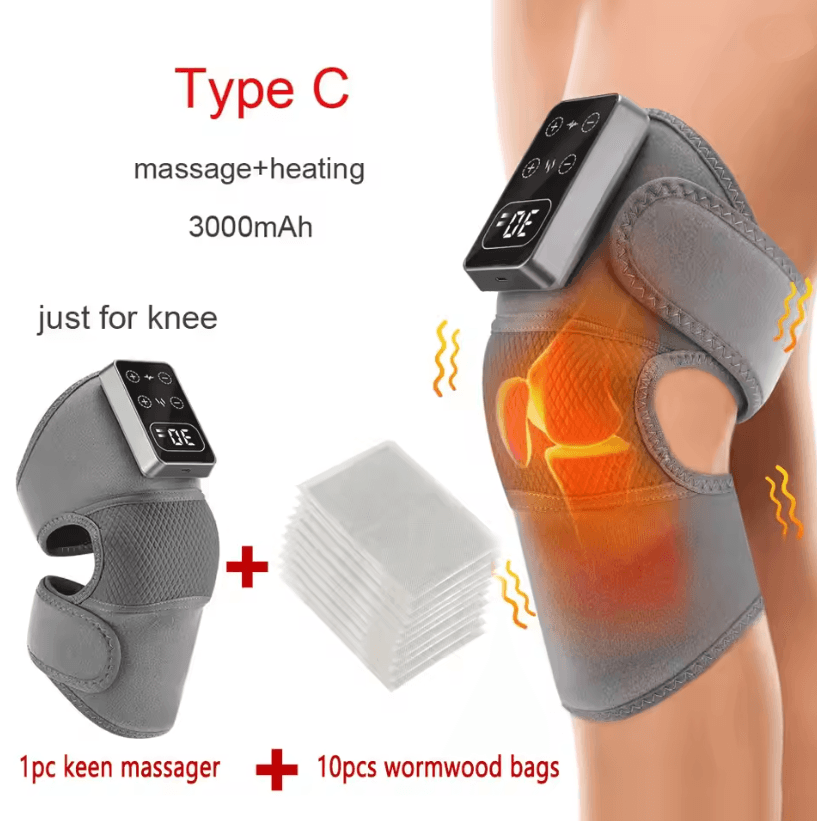 Heated Vibration Knee And Joint Massager With Hot Compress Pain Relief 3