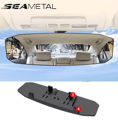 Wide Angle Rearview Mirror Anti Glare Interior Car Mirror for Baby and Passenger Safety
