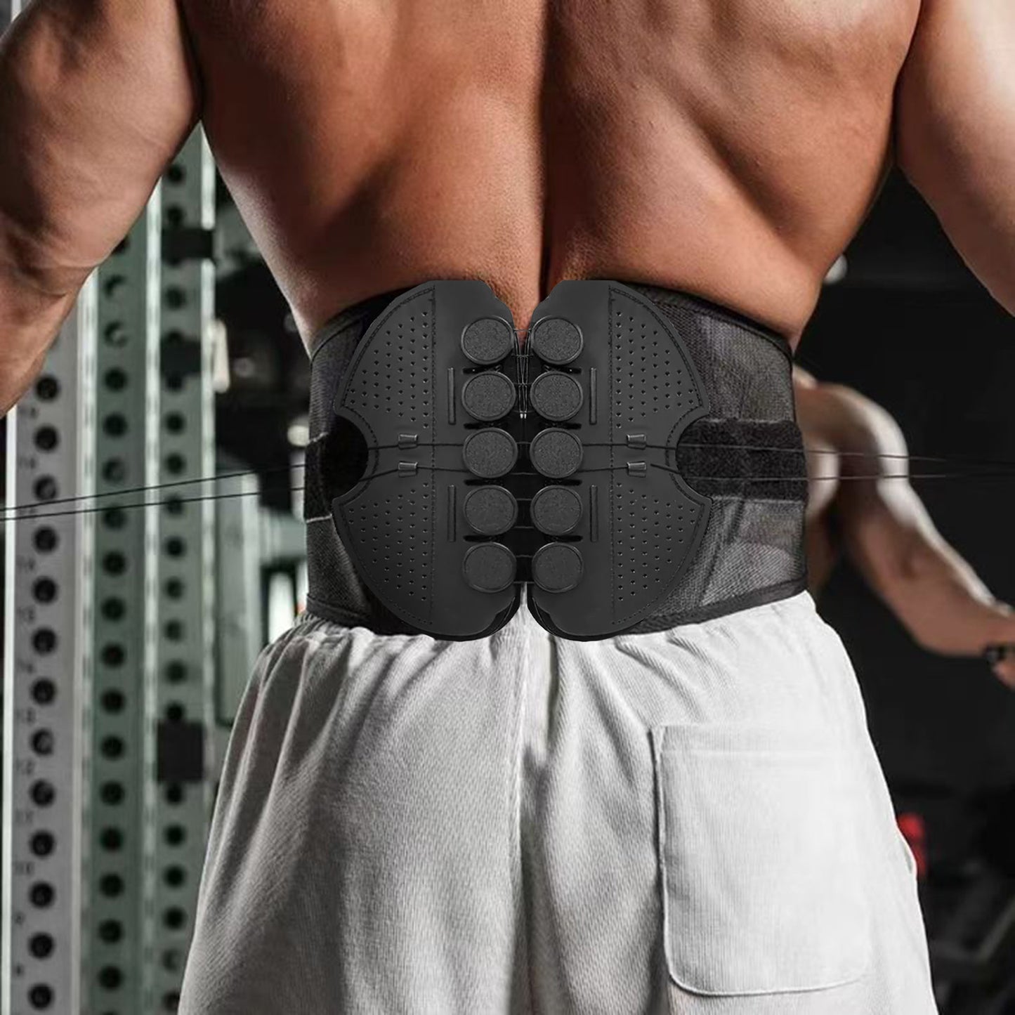 Unisex Lumbar Support Wrap, Breathable Waist Back Brace, Posture Corrector for Sciatica, Herniated Disc, Rapid Recovery