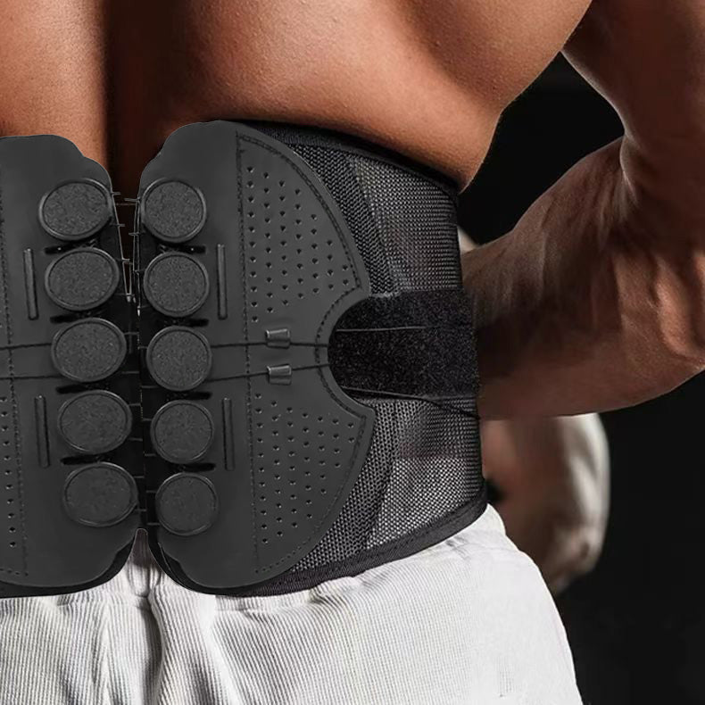 Unisex Lumbar Support Wrap, Breathable Waist Back Brace, Posture Corrector for Sciatica, Herniated Disc, Rapid Recovery