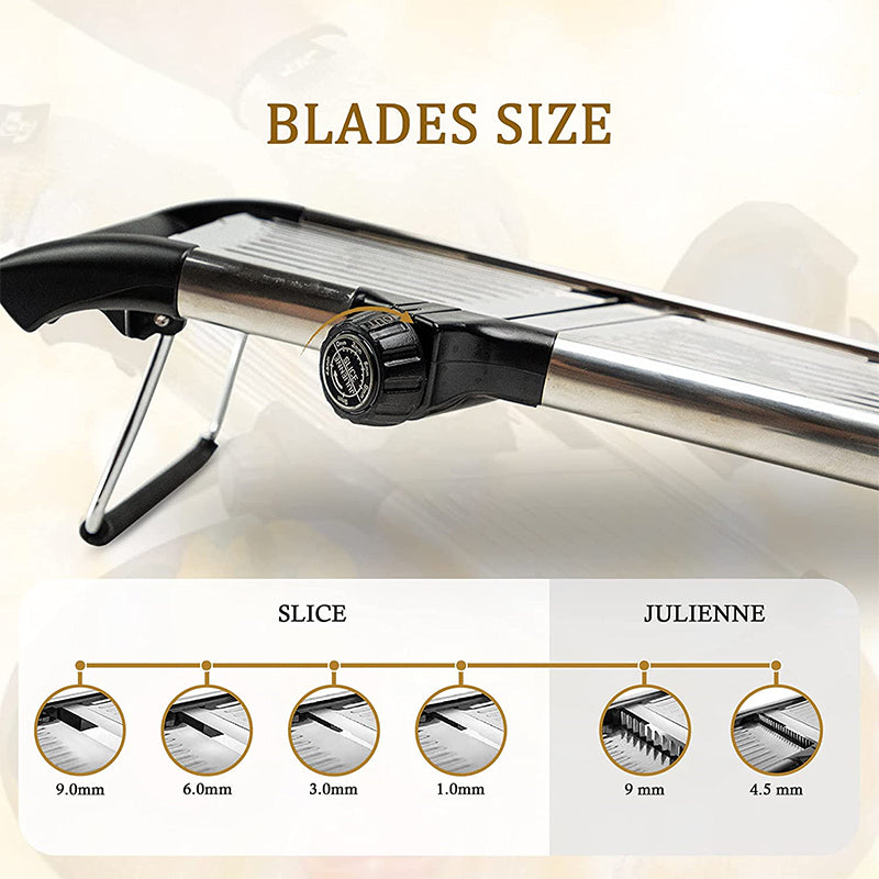 Adjustable Mandoline Slicer Stainless Steel Vegetable Slicer Chopper Cutter for Potato, Tomato, Onion, Carrot